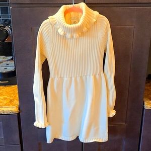 Girls cream sweater dress